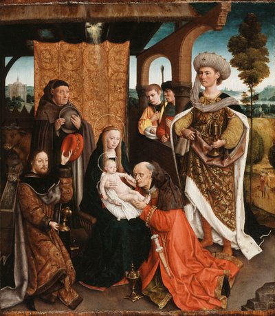 De aanbidding der wijzen door Netherlandish School