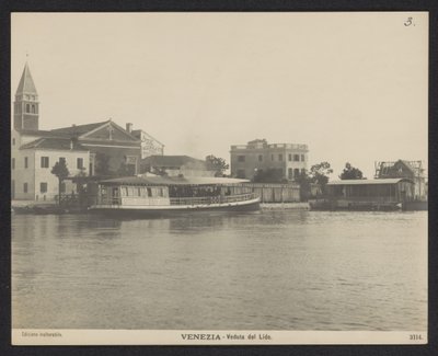 Gezicht op de haven van het Lido door Neue Photographische Gesellschaft