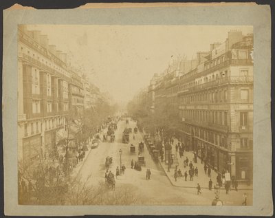 Parijs, perspectief Boulevard Montmartre door Neurdein freres