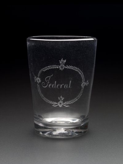 Beker, ca. 1788-1795 (loodvrij glas) door New Bremen Glass Manufactory