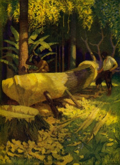 Illustratie voor Robinson Crusoe door Newell Convers (after) Wyeth