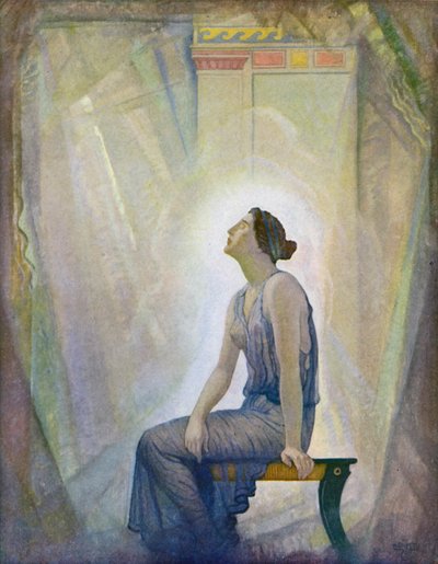 Odyssee: De rouwende Penelope door Newell Convers (after) Wyeth