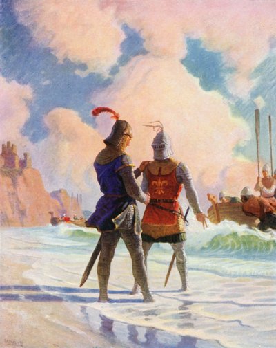 Bruce op het strand door Newell Convers Wyeth