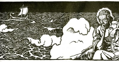 Frontispice voor De Odyssee van Homerus door George Herbert Palmer, 1929 door Newell Convers Wyeth