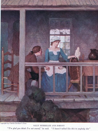Sally Merrillee en Johnny: Ik ben blij dat je denkt dat ik niet bang ben, zei hij. Ik heb zo met niemand anders gepraat door Newell Convers Wyeth