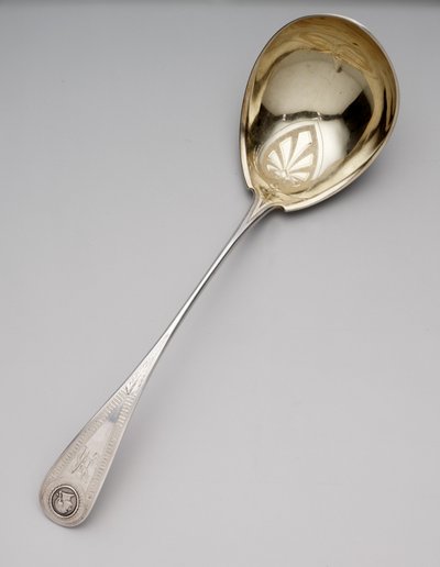 Soepopscheplepel, c.1860 door Newell Harding and Co.