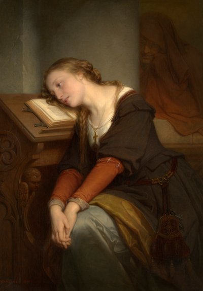 Margaretha in de kerk door Nicaise de Keyser