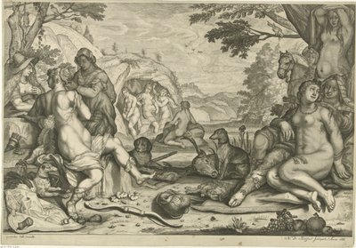 Diana en Callisto door Nicaise de Ruyter