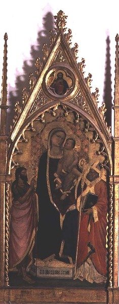 Madonna en Kind met Heiligen door Niccolo di Pietro Gerini