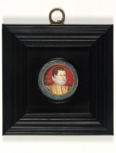 Vermoedelijk zelfportret van de kunstenaar, 13 jaar oud, ca. 1560 door Nicholas (attr.to) Hilliard