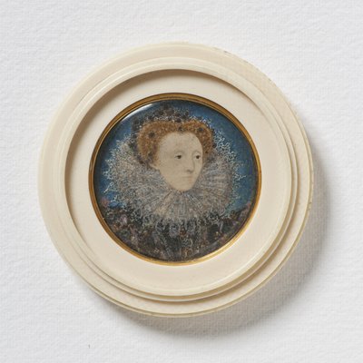 Elizabeth I, koningin van Engeland, ca. 1586-87 door Nicholas Hilliard