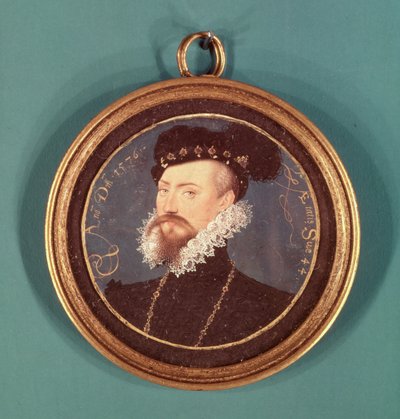 Robert Dudley, Graaf van Leicester (ca. 1532-88) 1576 door Nicholas Hilliard