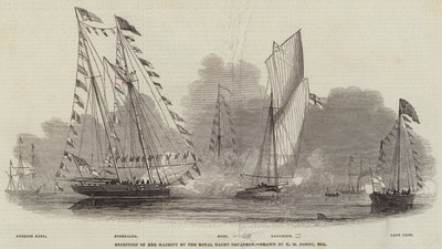 Ontvangst van Hare Majesteit door het Royal Yacht Squadron door Nicholas Matthews Condy