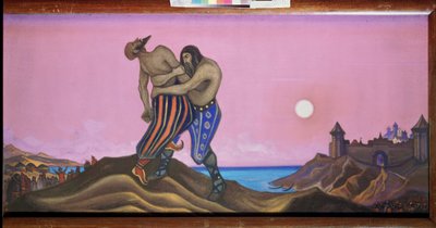 Het duel tussen Mstislav en Rededya door Nicholas Roerich