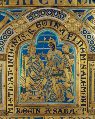 Koning Salomo en de koningin van Sheba ... door Nicholas of Verdun
