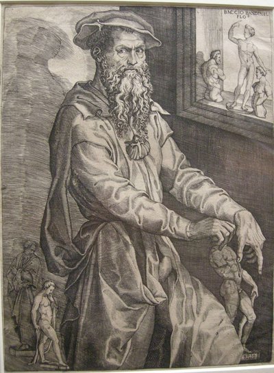 Portret van Baccio Bandinelli door Nicolo della Casa