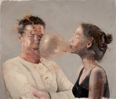 Bubble I (Meisje met een bokser), 2020 door Nicola Pucci