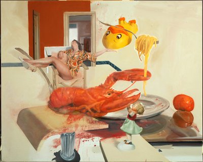 Vrouw met kreeft, 2011 door Nicola Pucci