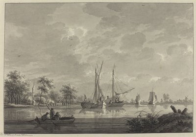 Tull aan de Rivier Waal door Nicolaas Wicart