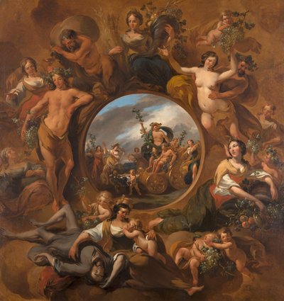 De vier seizoenen, allegorie op de herfst door Nicolaes Berchem