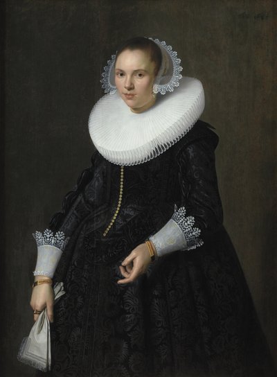 Portret van een dame door Nicolaes Eliasz. Pickenoy