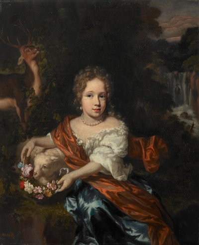 Dutch: Portret van een onbekend meisje Portrait of an unknown girl door Nicolaes Maes