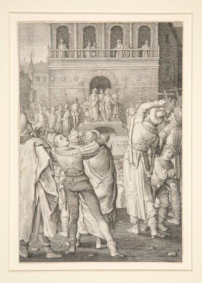 Christus Getoond aan het Volk (Passieserie) door Nicolaes de Bruyn