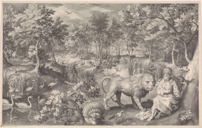 Jeremia in de wildernis door Nicolaes de Bruyn