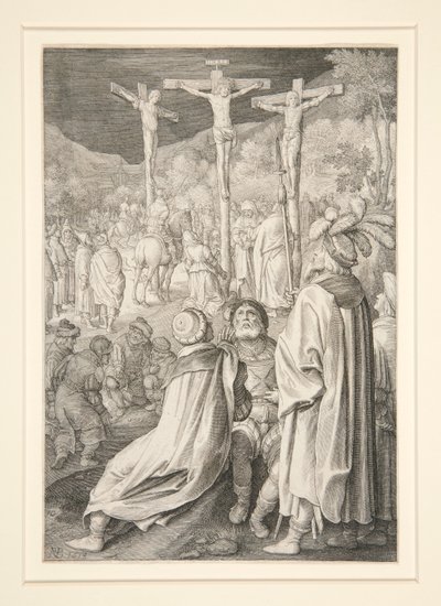 De kruisiging (Passieserie) door Nicolaes de Bruyn