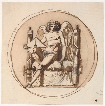 Allegorie op gerechtigheid. Studie voor een reliëf op het Vrijheidsmonument door Nicolai Abildgaard