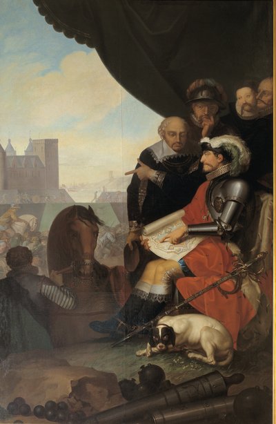 Frederik II bouwt Kasteel Kronborg in Elsinore door Nicolai Abildgaard