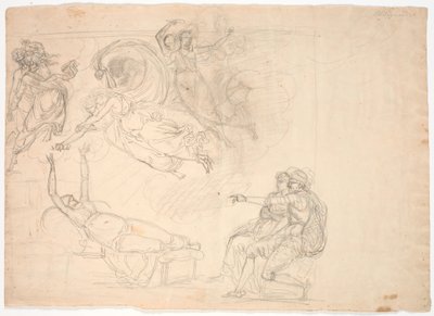 Scène uit Shakespeares Hendrik VIII (4e akte, 2e scène) door Nicolai Abildgaard