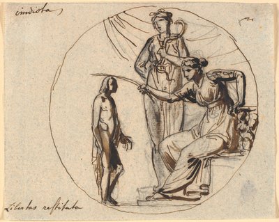 Ontwerp voor drie figuren voor het Bevrijdingsreliëf op de Vrijheidszuil door Nicolai Abildgaard