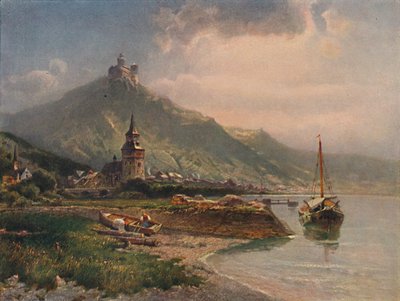 Braubach en de Marksburg, 1923 door Nicolai Astudin