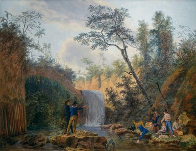 Franse botanische expeditie naar Amerika, olieverf op doek door Nicolas-Didier Boguet (1755-1839) door Nicolas Didier Boguet