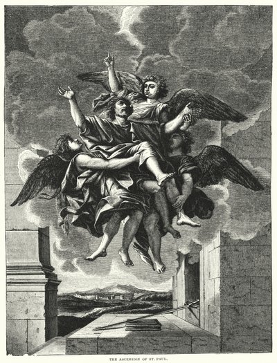 De hemelvaart van St. Paulus door Nicolas (after) Poussin