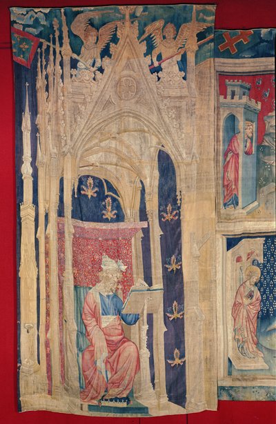 De Lezer, uit het Apocalyps Wandtapijt van Angers, 1373-87 door Nicolas Bataille
