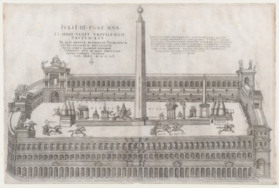 Speculum Romanae Magnificentiae: Circus Flaminius, 1553 door Nicolas Beatrizet