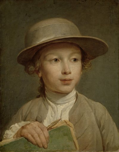 Jongen met een tekenboek door Nicolas Bernard Lepicie