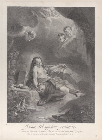 De Berouwvolle Maria Magdalena, ca. 1729 door Nicolas Dauphin de Beauvais
