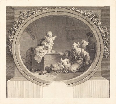 De Kleine Prediker door Nicolas Delaunay after Jean Honoré Fragonard