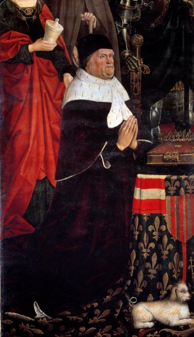 Portret van koning René van Anjou (1409-1480) ook wel René I van Napels of René van Sicilië genoemd. Musée Granet Aix-en-Provence door Nicolas Froment