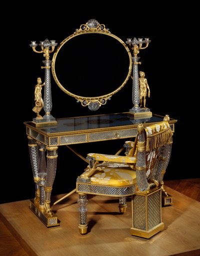Tafel en toiletstoel van de Hertogin van Berry door Nicolas Henri Jacob
