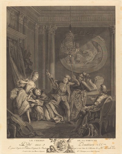 Het pad van fortuin door Nicolas Joseph Voyez after Pierre Antoine Baudouin