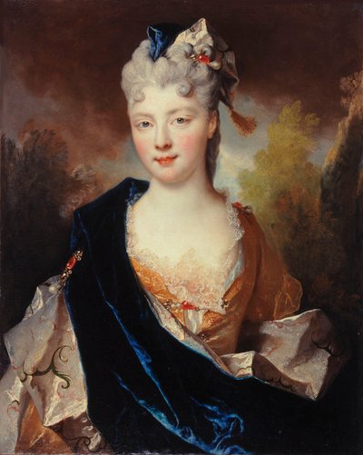 Portret van Marie Anne de Bourbon-Condé 1678-1718, Hertogin van Vendôme, 1714 door Nicolas Largillière de