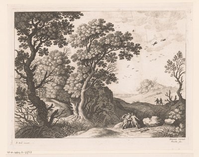 Landschap met Diana en een nimf door Nicolas Perelle