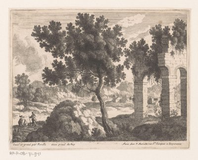 Landschap met ruïne met bogen door Nicolas Perelle
