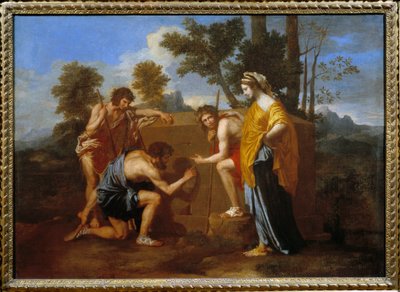 Et in Arcadia ego of De Herders van Arcadia door Nicolas Poussin