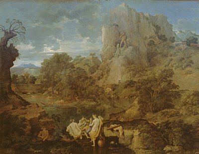 Landschap met Hercules en Cacus, c.1656 door Nicolas Poussin