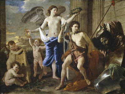 De triomf van David door Nicolas Poussin